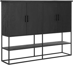 Cabinet Beam large, 4 doors, open rack BLACK
