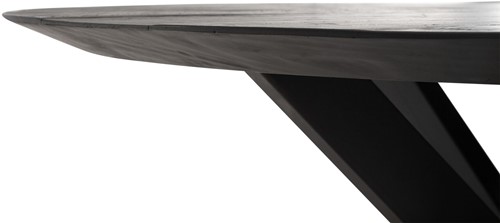 Detail dining table Shape round BLACK