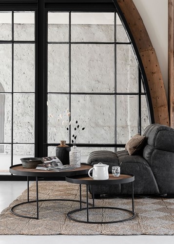 HI 301200 Coffee table Mercurius natural + ML 751633 Loveseat Waves_Sfeer