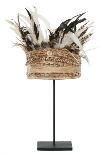 ML 980080 Balinese hat with shell and feather_1