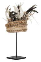 MUST Living Balinese hat with shell and feather