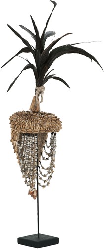 MUST Living Balinese helmet with shell and feather 