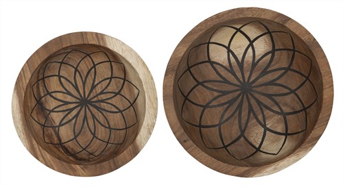 ML 421904 Mandala Lotus bowls set of 2