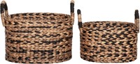 ML 890401 MUST Living oval basket waterhyacinth set of 2