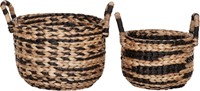 ML 890405 MUST Living round basket waterhyacinth set of 2