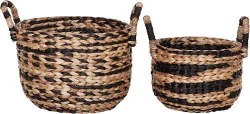 ML 890405 MUST Living round basket waterhyacinth set of 2