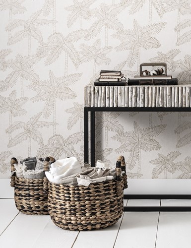 ML 890405 MUST Living round basket waterhyacinth-ML 460772 Stick