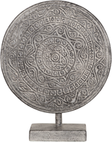 ML 980007 Decorative Circle on stand Old White set of 2