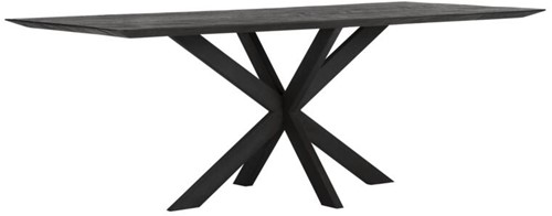 DTP Home Timeless Black dining table Curves 210 cm