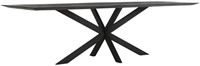DTP Home Timeless Black dining table Curves 260 cm