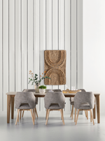 BM 752525 Bliss mortecx dining table - ML 749016 Blossom dining chair brown - ML  890929 wall panel Puerto rico_sfeer