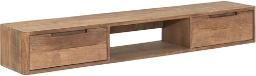 Hanging TV stand Bliss No.1 small, 2 drawers, open rack