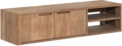 Hanging TV stand Bliss No.2 small, 2 doors, 2 open racks