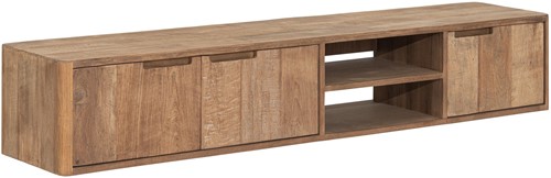 Hanging TV stand Bliss No.2 medium, 3 doors, 2 open racks