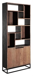 Bookrack Cosmo, 2 doors, 10 open racks