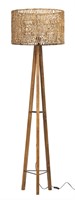ML 833565 Floorlamp Porto Cristo NATURAL + ML 396801 Lampshade Es Cubells