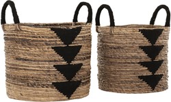 Basket Lima black, set of 2