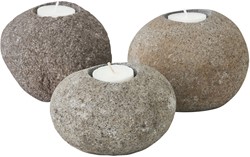 MUST Living candle holder Riverstone low