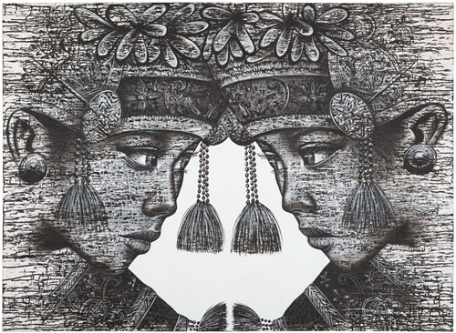 Wall Art Balinese Twins  