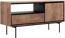 TV stand Metropole small, 1 door, 1 drawer, open rack