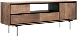 TV stand Metropole medium, 1 door, 3 drawers, open rack