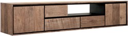 Hanging TV stand Metropole large, 2 doors, 3 drawers, open rack