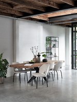 MA 940134 Newton dining table-ML 749515 Bloom side chair