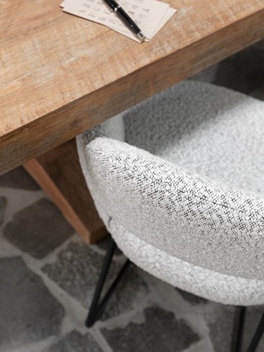 ML 749414 Vista arm chair Boucle light grey