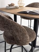 ML 749824 Arca counter chair glossy brown_detail1