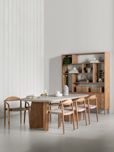 NO 912046 Nova dining table ML 260802 Santiago dining chair AP 461046 Apollo bookcase_sf4a